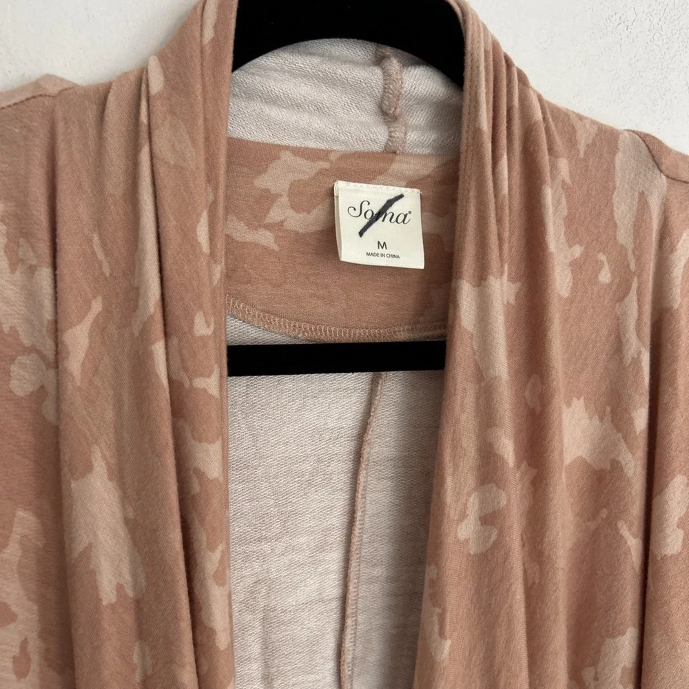 Soma Women's Open Front Long Sleeve Dusty Rose‎ Long Cardigan Lightweight